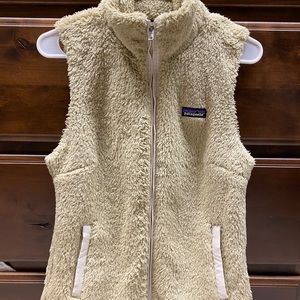 Patagonia cream fur vest